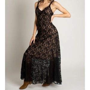 Lace dress with eyelash sweater